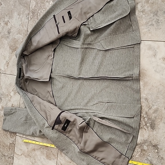 HUGO BOSS HEATHER GRAY LIGHTWEIGHT MENS BLAZER EUC SIZE 40R - Picture 5 of 16